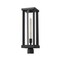Z-Lite Glenwood 1 Light Outdoor Post Mount Fixture, Black & Clear 586PHBR-BK - alternate 4